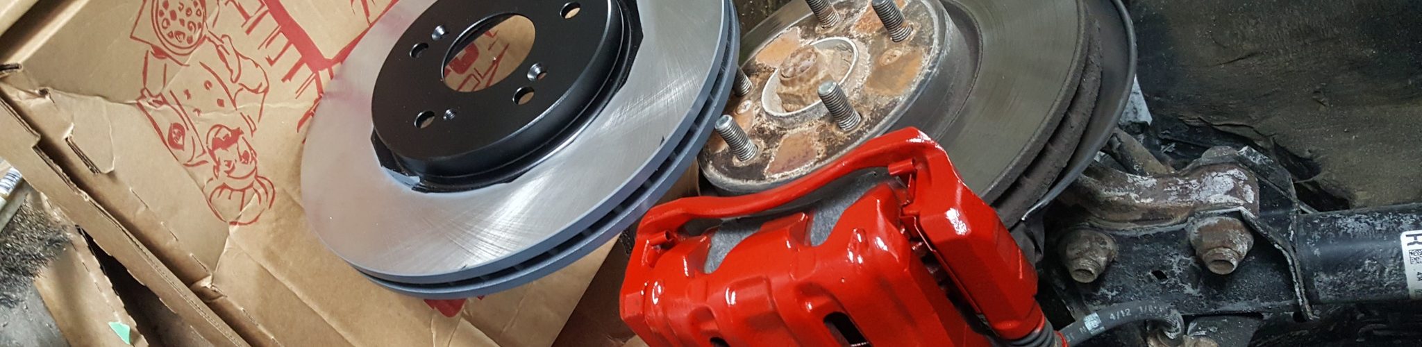 Honda CRV brakes painted red